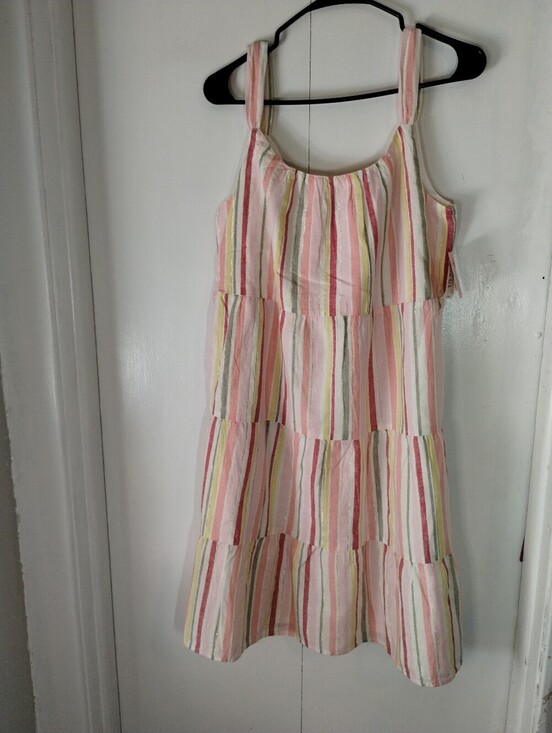 Gymboree Dresses & Skirts - Gymboree Pink Multicolor Striped Tiered Sundress